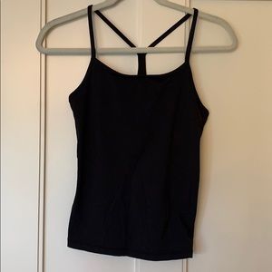 Forever 21 black stretchy tank w sports bra